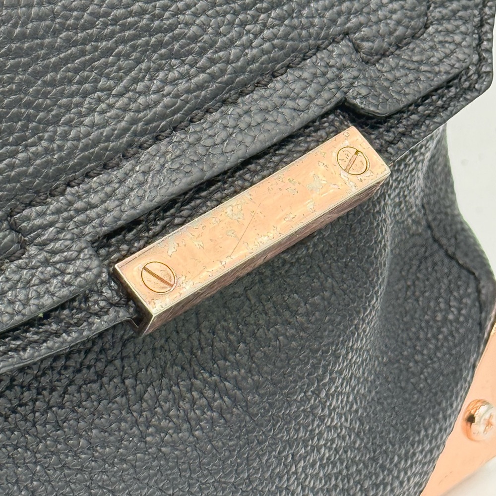 ALEXANDER WANG Marion Prisma Black Pebbled Leather & Rose Gold Crossbody Bag - Picture 14 of 16